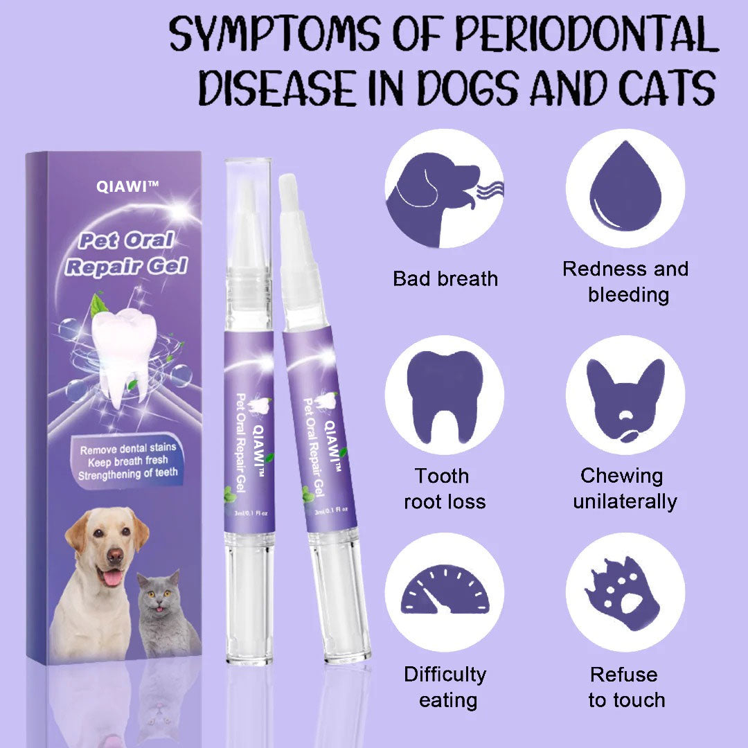 🐕 Buy 1 get 1 free 🐱 QIAWI™ Pet Oral Repair Gel 🌈